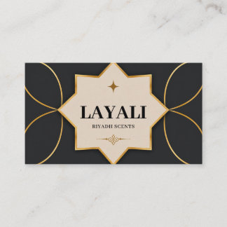 Elegant svart guld lyxig visitkort | Modern P