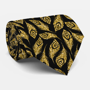 elegant svart guld-pjäs, mönster slips