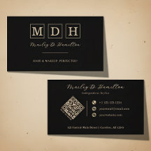 Elegant svart guldmonogram QR-kod