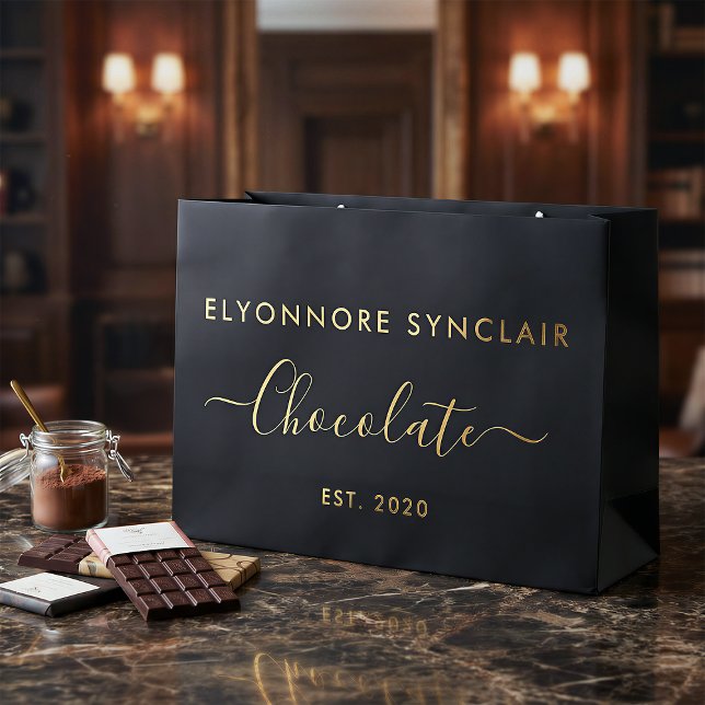 Elegant svart guldskrift choklad (Skapare uppladdad)