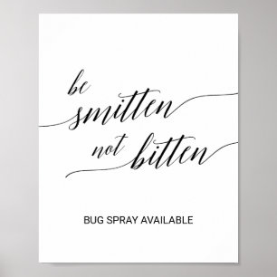 Elegant Svart Kalligrafi Förälskad Inte Biten Skyl Poster