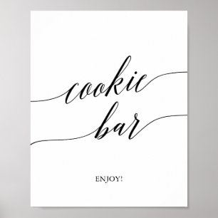 Elegant svart kalligrafi kakbar skylt