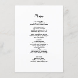 Elegant Svart kantad Bröllop-innermeny Meny