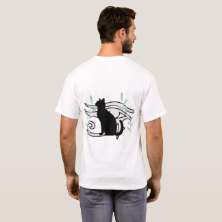 Elegant svart katt & egyptisk öga T-shirt | katt t