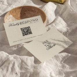Elegant svart kräm gammalt pengar retro QR-kod brö OSA Kort