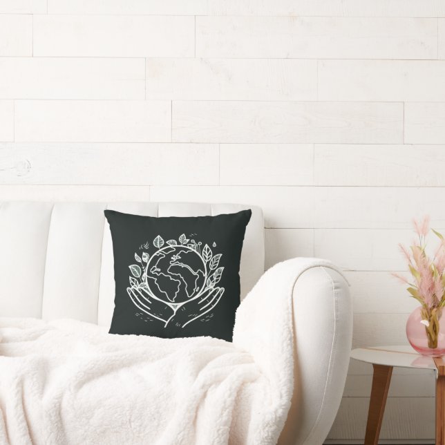 Elegant svart kudde / kuddöverdrag (Soffa)