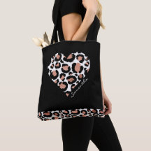 Elegant svart leopardhjärta