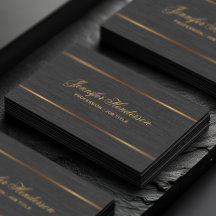 Elegant svart linnetyg guld ram professionell