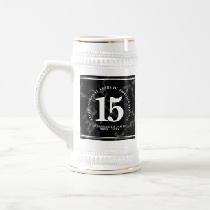Elegant svart marmor 15 års jubileum sejdel