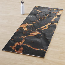 Elegant svart marmor med guldådror Modern konst