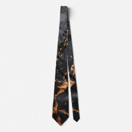 Elegant svart marmor med guldådror Modern konst Slips