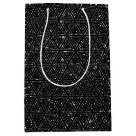 Elegant svart med Glitter-triangelutskrift av utse