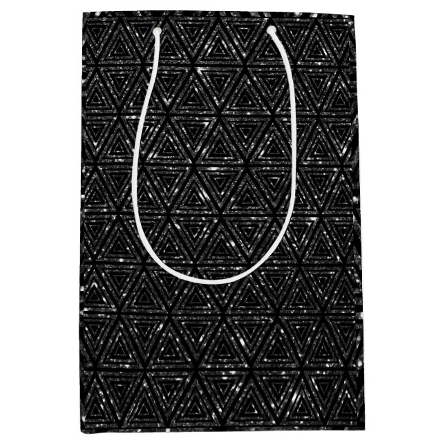 Elegant svart med Glitter-triangelutskrift av utse (Framsidan)