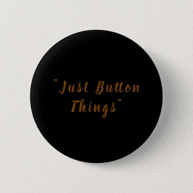 Elegant svart minimalistisk design rund pinback knapp (Framsida)