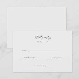 Elegant Svart Minimalistisk Kalligrafi OSA Kort