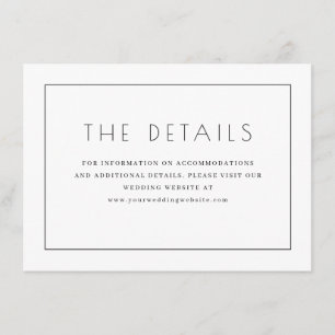 Elegant svart minimalistisk typografi tilläggskort