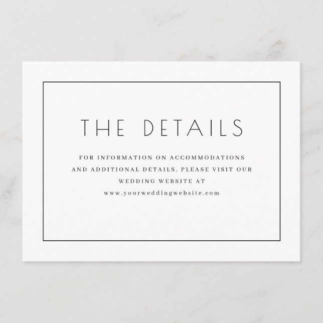 Elegant svart minimalistisk typografi tilläggskort (Framsida)