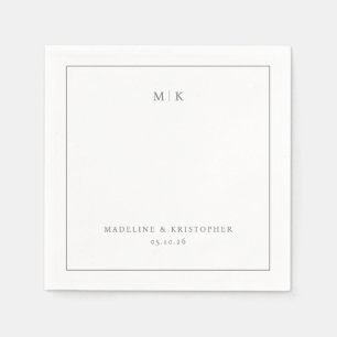 Elegant Svart Minimalistisk Typografisk Pappersservett