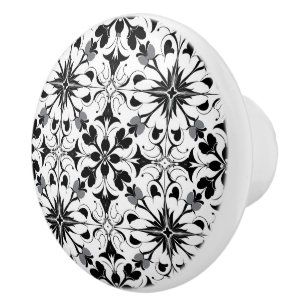 Elegant svart mönster knopp