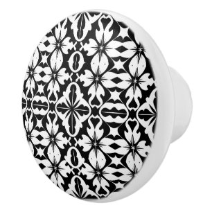 Elegant svart mönster knopp