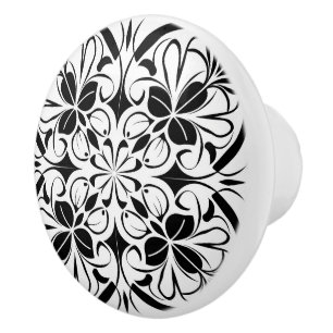 Elegant svart mönster knopp