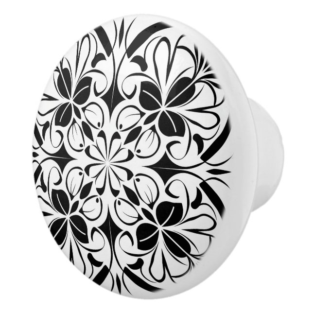 Elegant svart mönster knopp (Höger)
