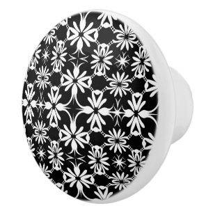 Elegant svart mönster knopp