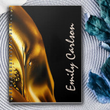Elegant svart och faux flytande guld