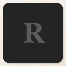 Elegant svart och grått monogram