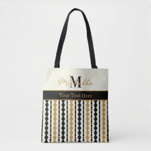 Elegant svart och guld Art Deco-mönster Tygkasse