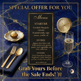 Elegant svart och guld formell bröllopsfest reklamkort
