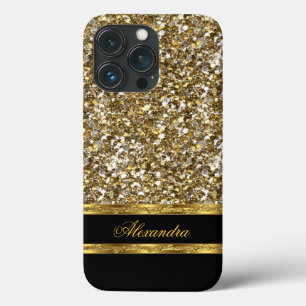 Elegant Svart och Guld Glitter