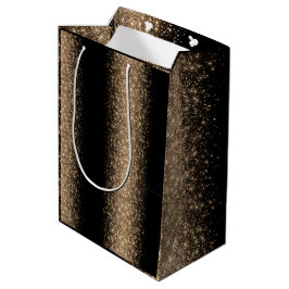 Elegant svart och guld glitter Ombre