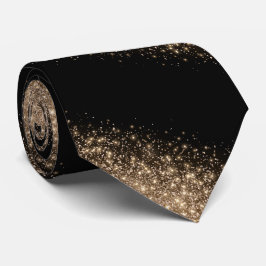 Elegant svart och guld glitter Ombre Slips