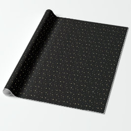 Elegant svart och guld glitter presentpapper