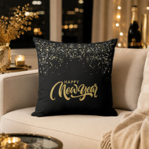 Elegant Svart och Guld Gott Nytt År