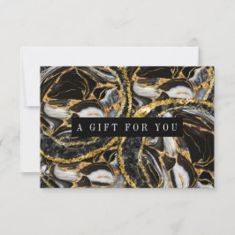 Elegant Svart och Guld Marble Gift Certificate