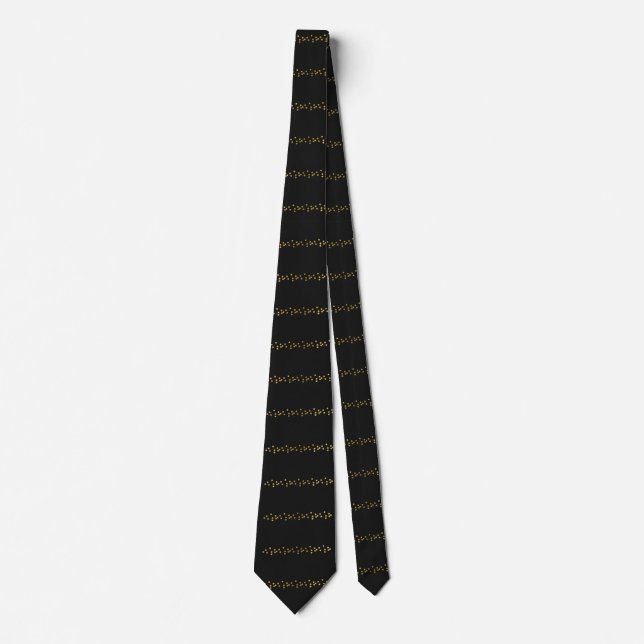 Elegant svart och guld slips (Framsida)