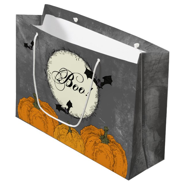 Elegant svart och orange Halloween (Framsidan Vinklad)