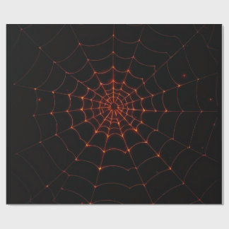 Elegant svart och orange lyx Halloween webbkonst Presentpapper
