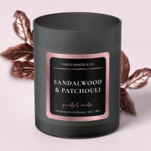 Elegant svart och roséguld modern levande ljus scr