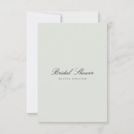 Elegant svart och salvia bröllopsinbjudan inbjudningar