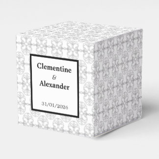 Elegant svart och vit Art Deco-stil Presentaskar