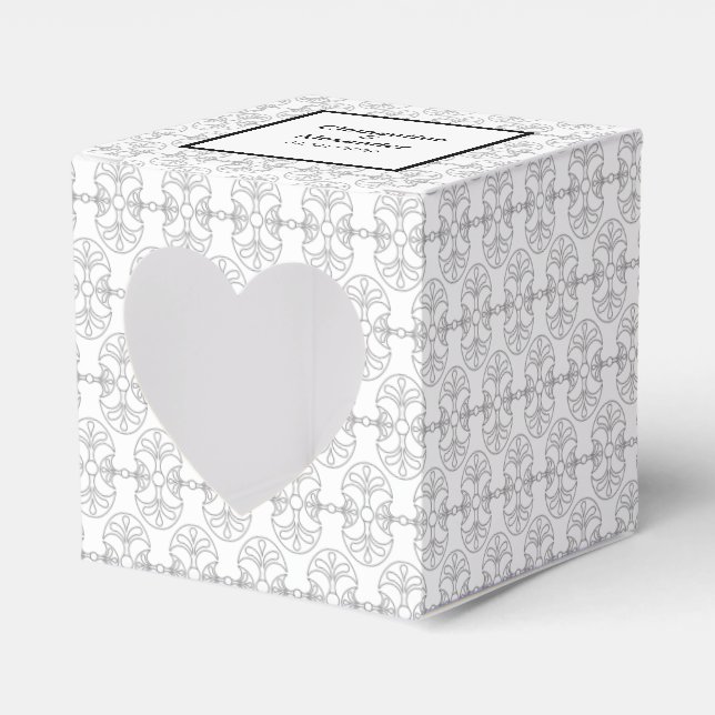 Elegant svart och vit Art Deco-stil Presentaskar (Framsidan Sidan)