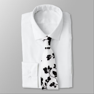Elegant svart och vit blomster silhuett Botanica Slips