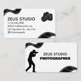 Elegant svart och vit fotografering Visitkort