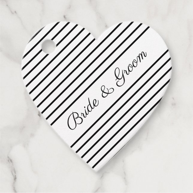 Elegant, svart och vit gåvor etiketter (Framsida)