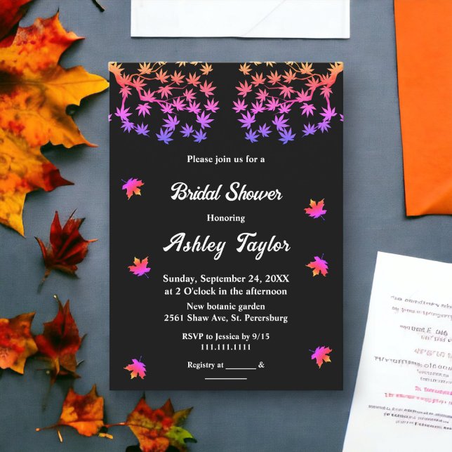 Elegant, svart och vit, glatt Möhippa Inbjudningar (Skapare uppladdad)