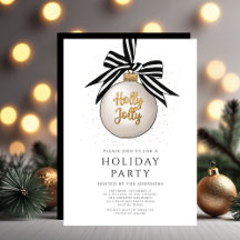 Elegant svart och vit julfirande fest