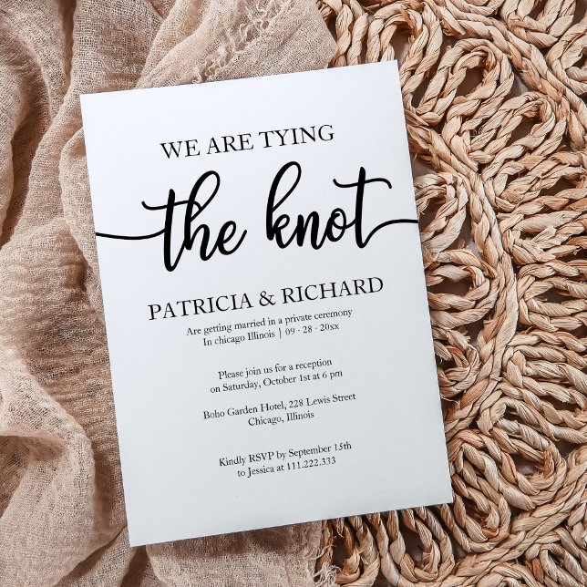 Elegant svart och vit kalligrafi vigselbröllop inbjudningar (Skapare uppladdad)